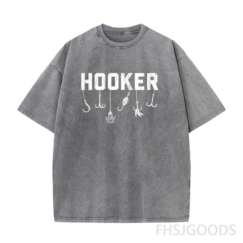 Fishing Hooker Unisex Distressed T-Shirt