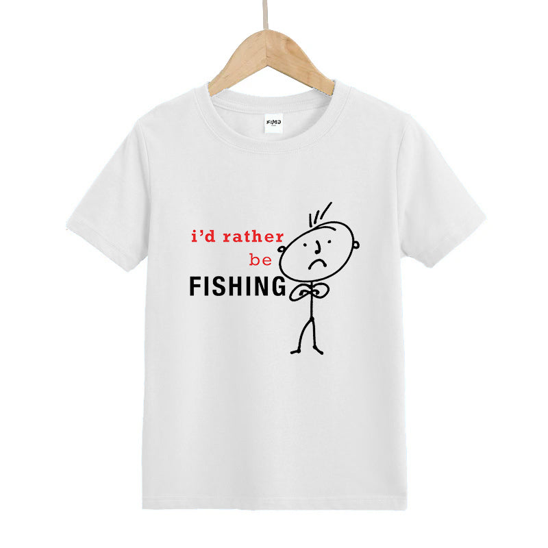I'd Rather Be Fishing Kid's T-Shirts