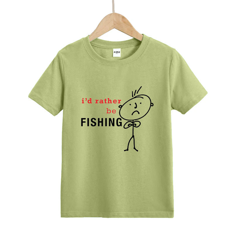 I'd Rather Be Fishing Kid's T-Shirts