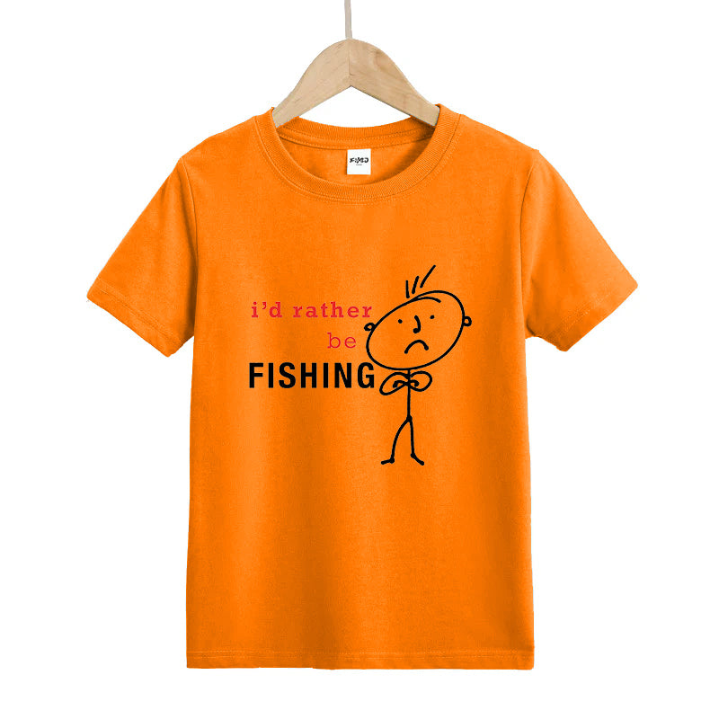 I'd Rather Be Fishing Kid's T-Shirts