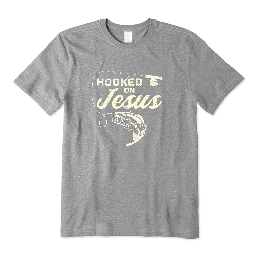 Vintage Hook On Jesus Bass Fishing Christian Religious God Lover T-Shirt