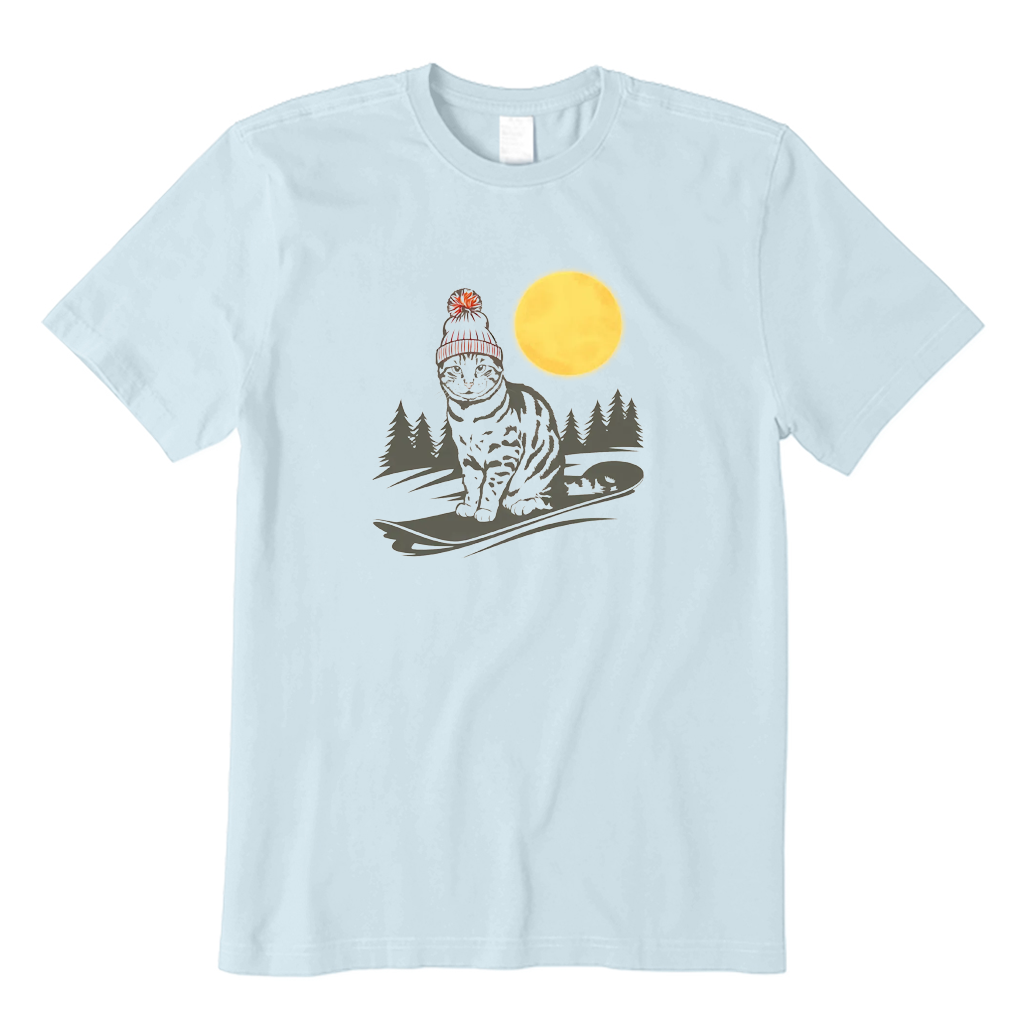 Cat on A Snowboard T-shirt