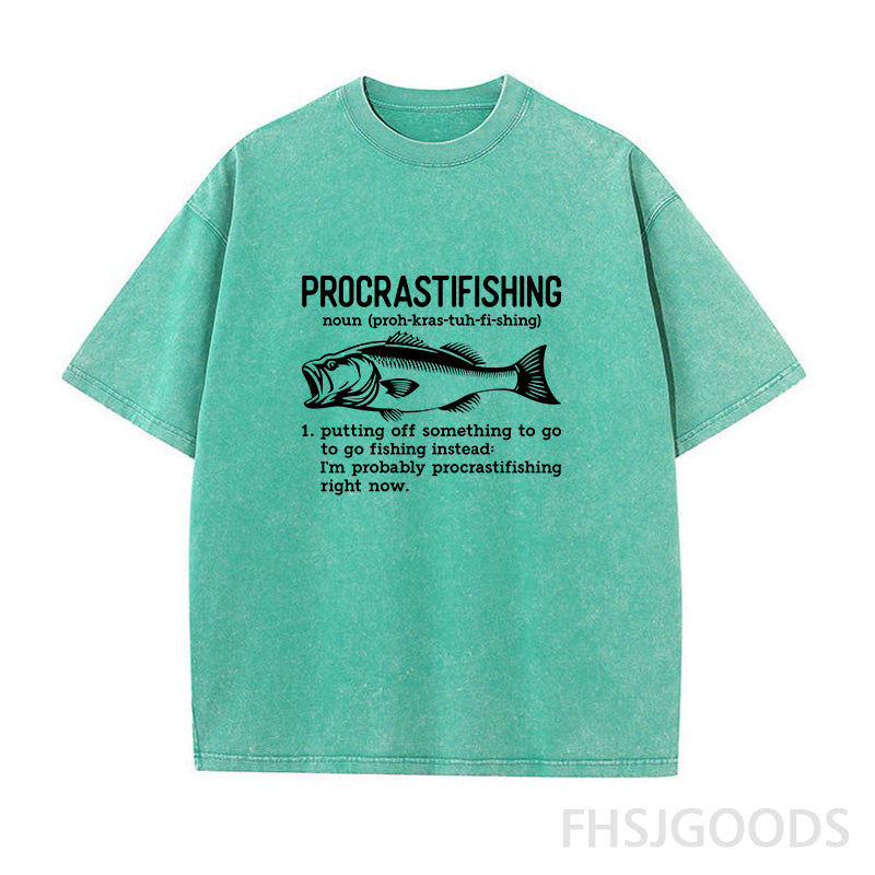 Procrastifishing Definition Unisex Distressed T-Shirt
