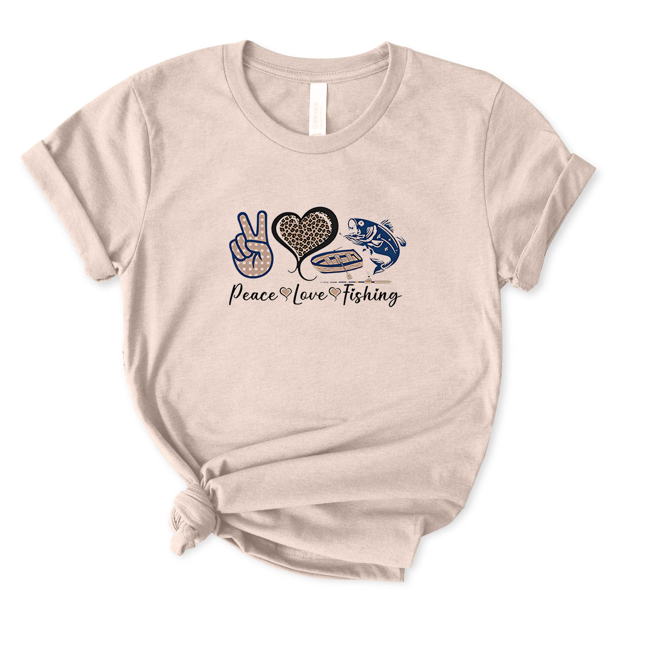 Peace Love Fishing T-Shirt for Women
