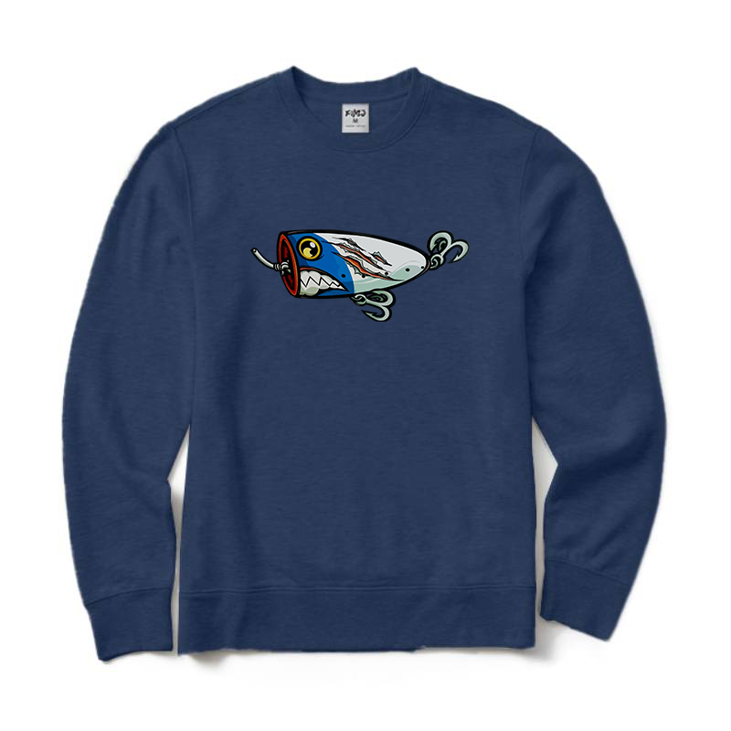 Bass Large Mouth Fishing Lure Crewneck Sweatshirt