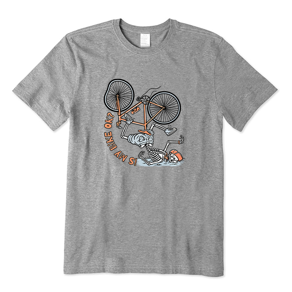 Is My Bike Ok Skeleton Biker T-shirt