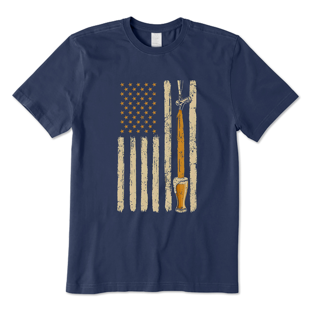 American Flag Craft Beer T-Shirt