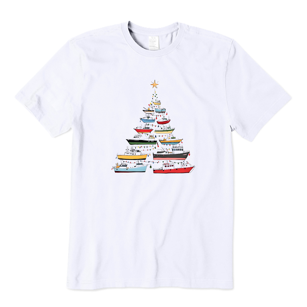 Boating Christmas Tree T-Shirt