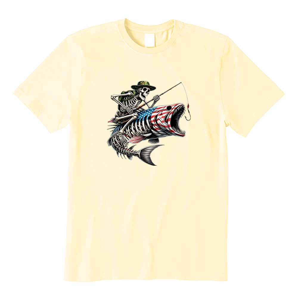 Funny Fishing Skeleton T-Shirt