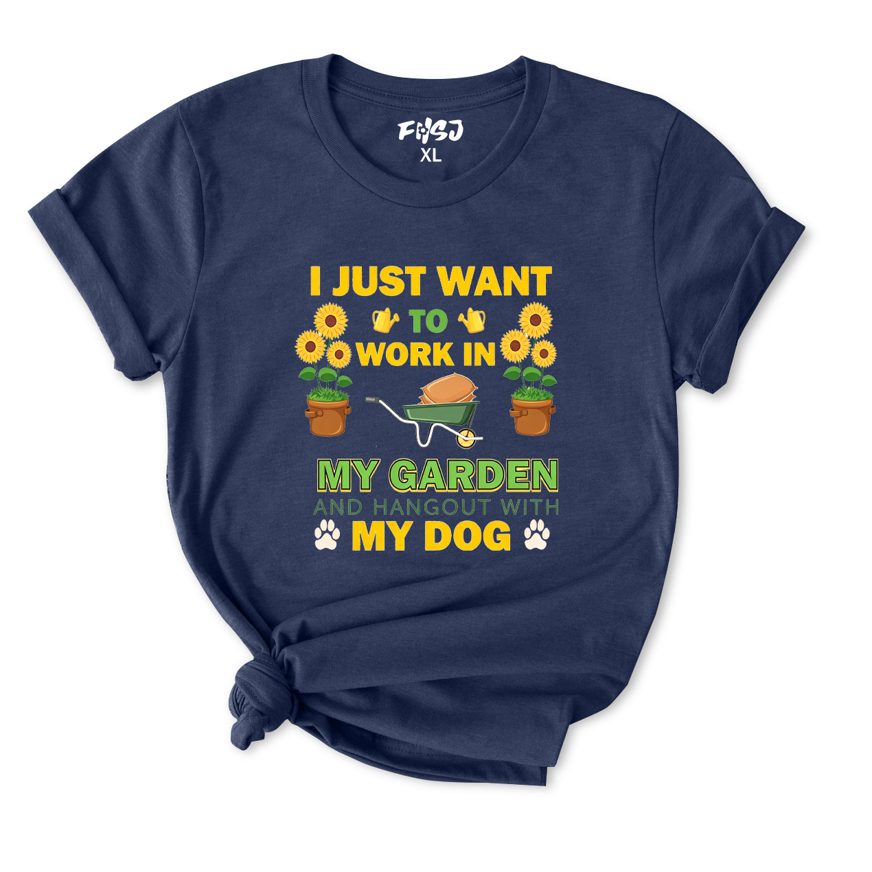 I Just Want To Work In My Garden And Hangout With My Dog T-Shirt for Women