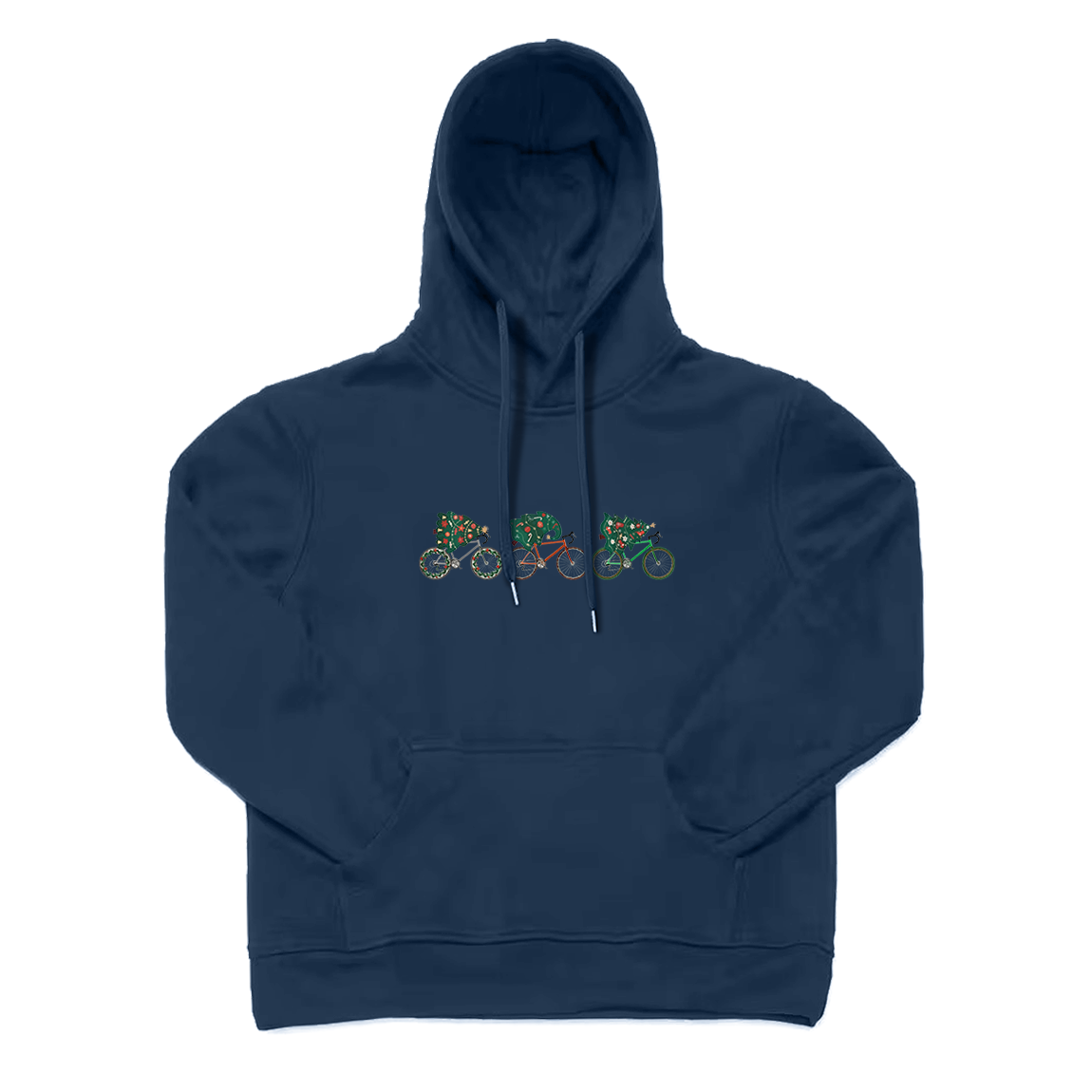 Christmas Tree Riding A Bike Hoodie