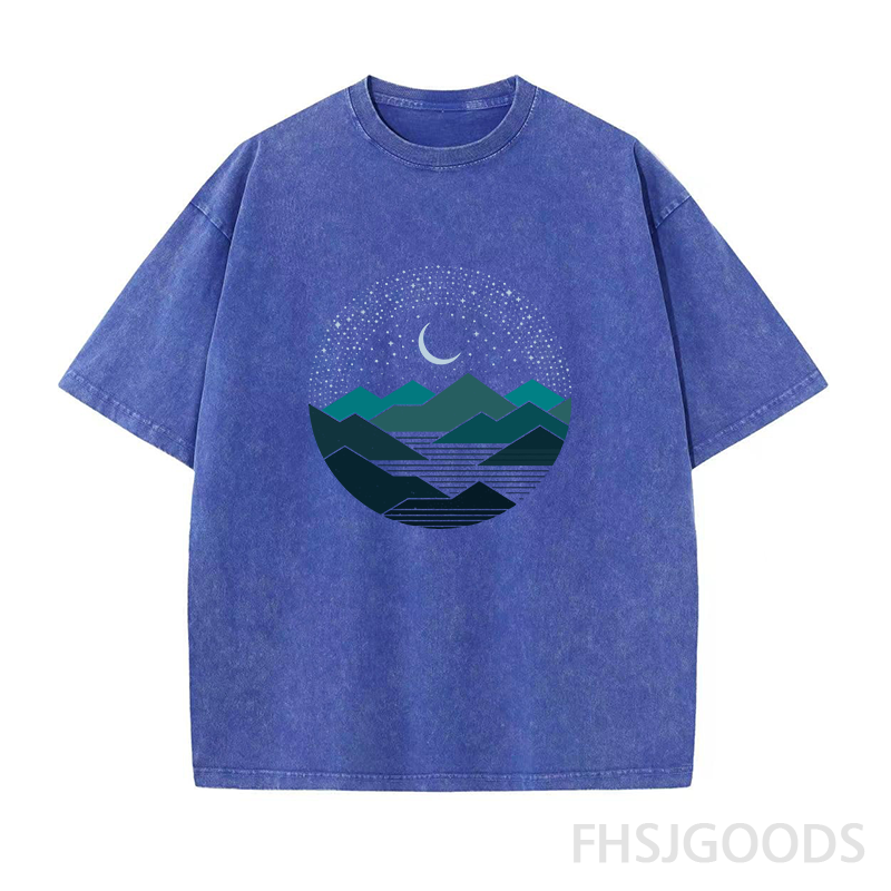 Mountains and The Stars Unisex Distressed T-Shirt