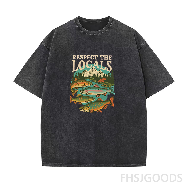 Respect The Locals Unisex Distressed T-Shirt