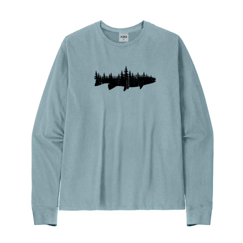 Fish Forest Landscape Long Sleeve T-Shirt