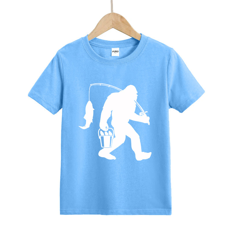 Big Foot Fishing Kid's T-Shirt