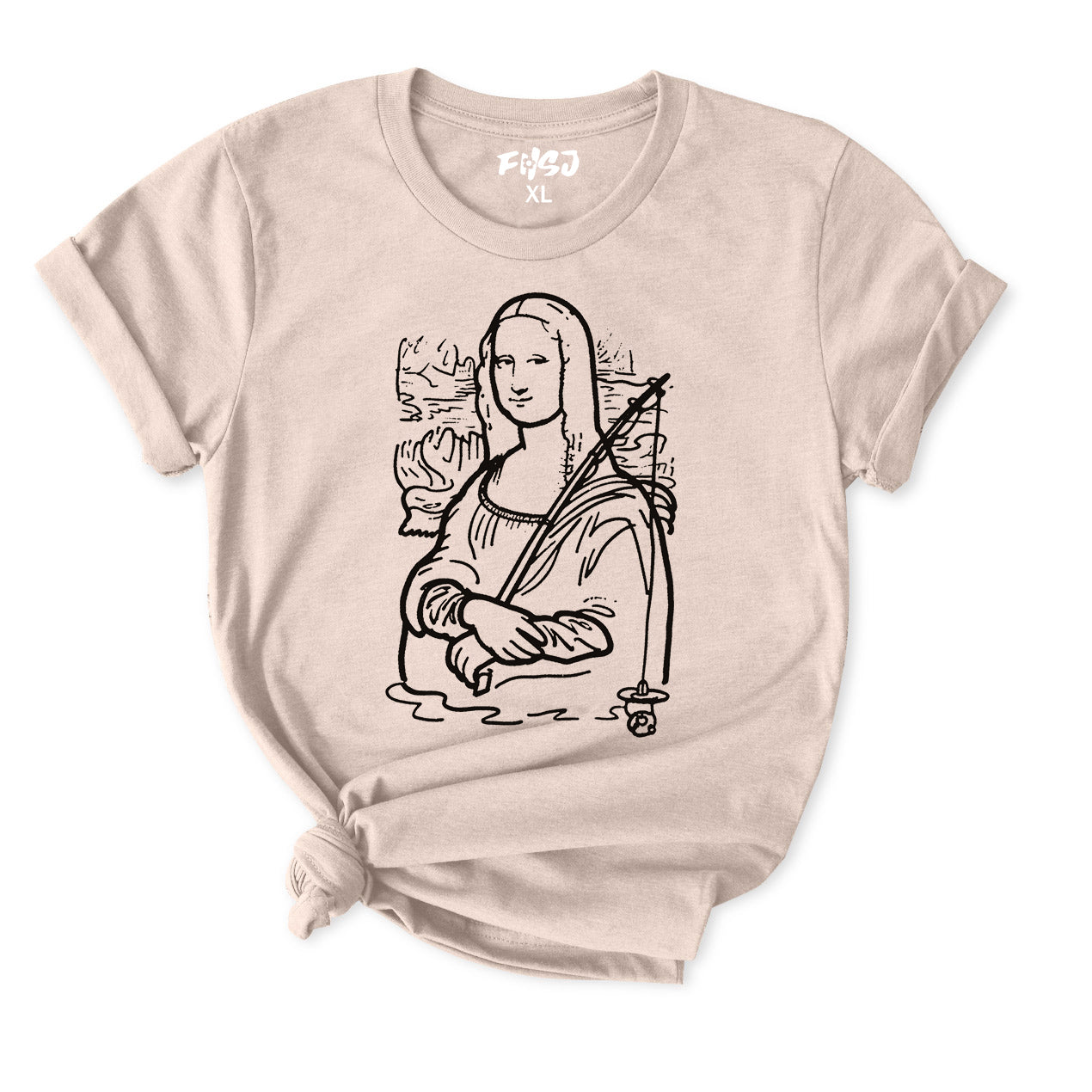 Mona Lisa Fishing T-Shirt for Women