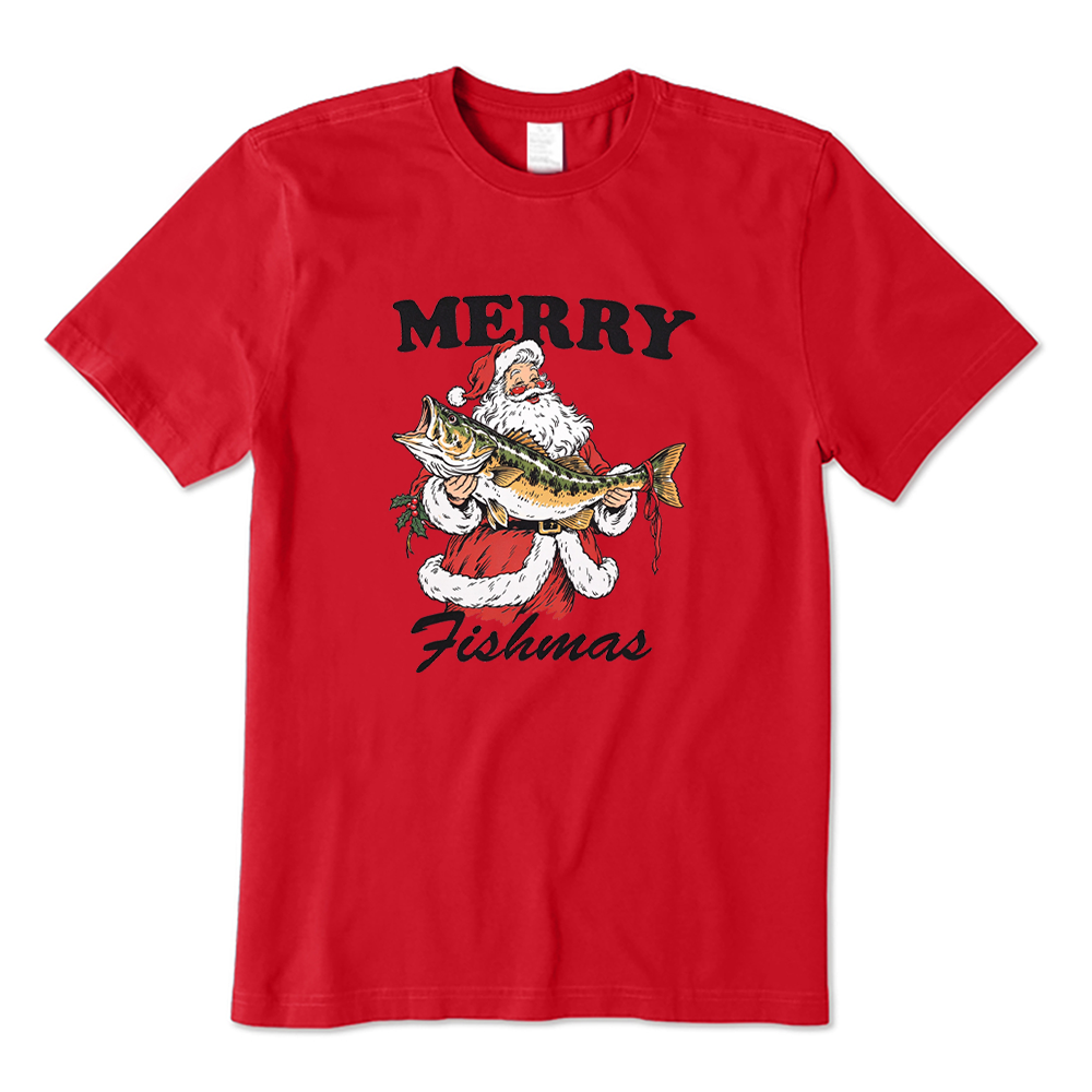 Merry Fishmas Fishing T-Shirt