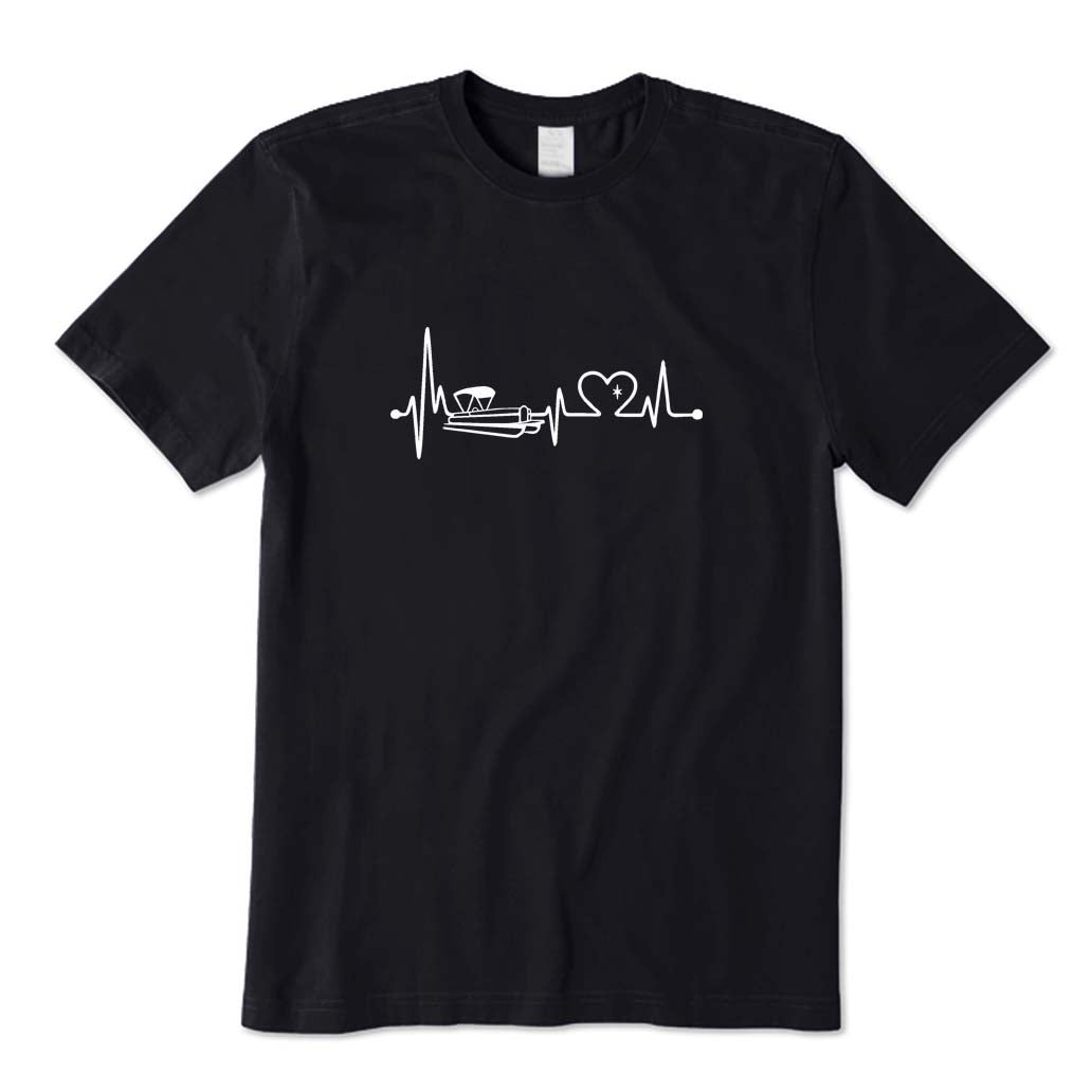 Pontoon Boat Heartbeat T-Shirt