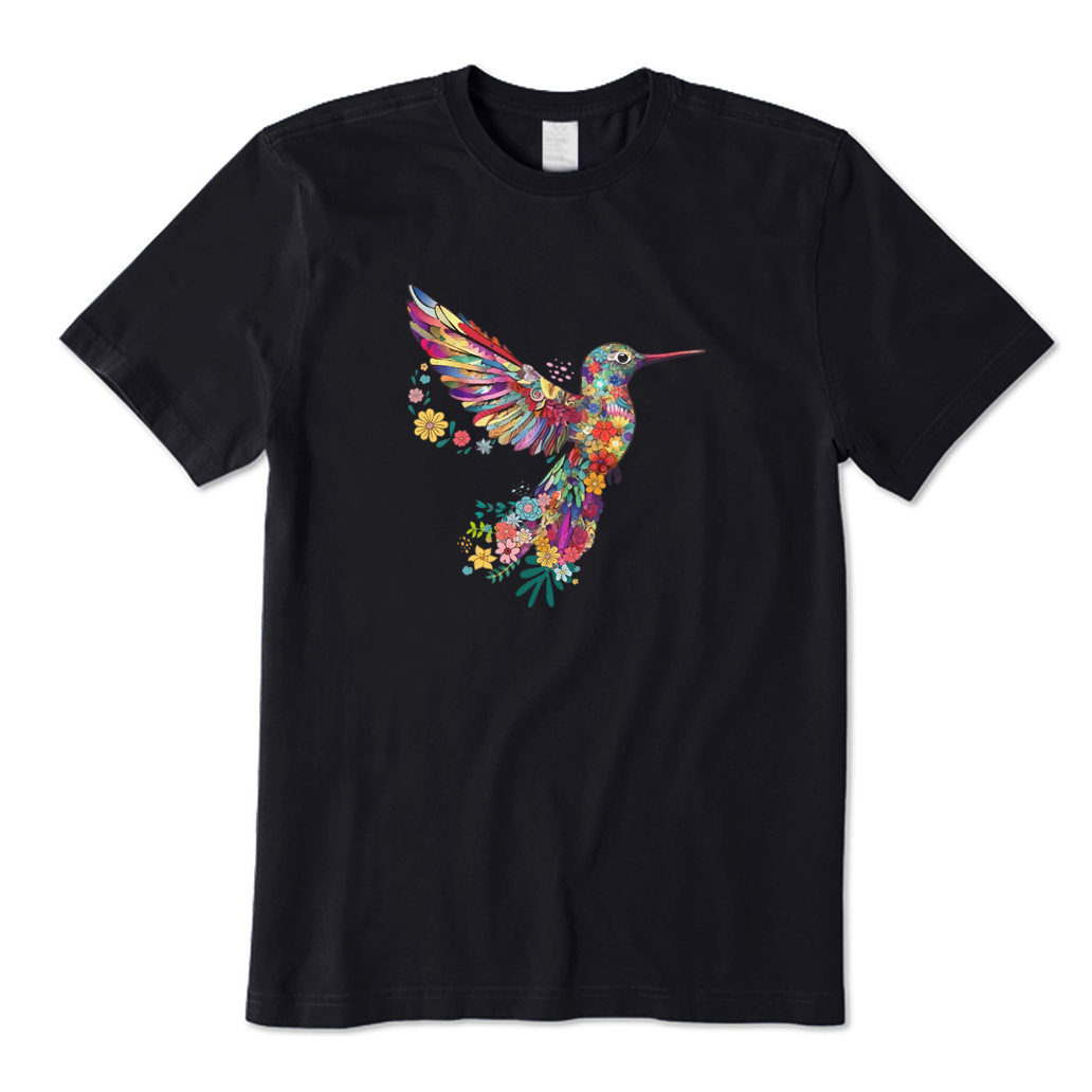 Floral Hummingbird T-shirt