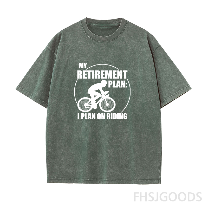 Retirement Cycling Unisex Distressed T-Shirt