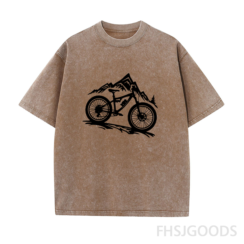 Mountain Bike Unisex Distressed T-Shirt