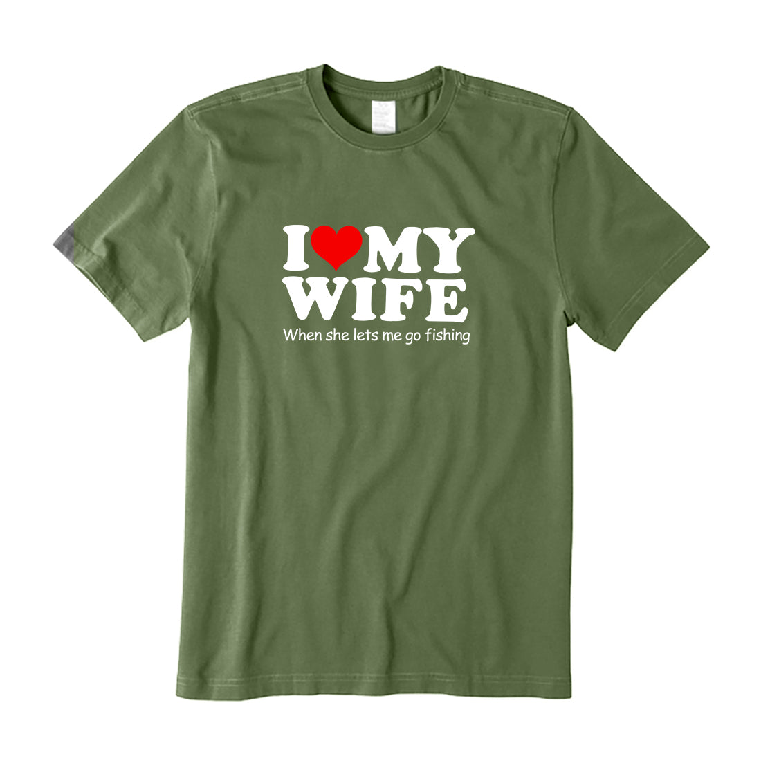 I Love My Wife Funny Fishing T-Shirt