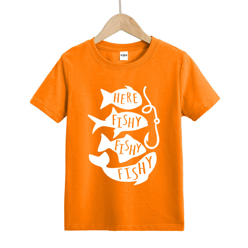 Here Fishy Fishy Fishy Kids T-Shirt