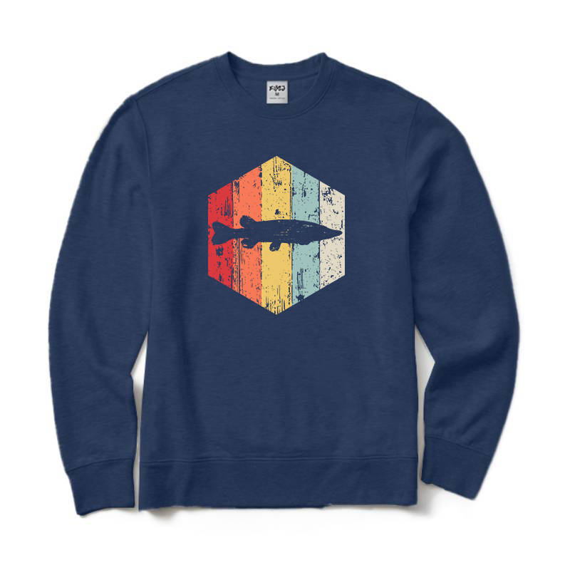 Retro Fishing Crewneck Sweatshirt