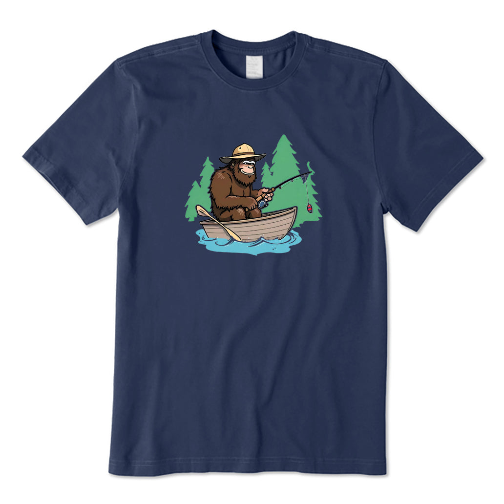 Bigfoot Fishing on The Boat T-Shirt