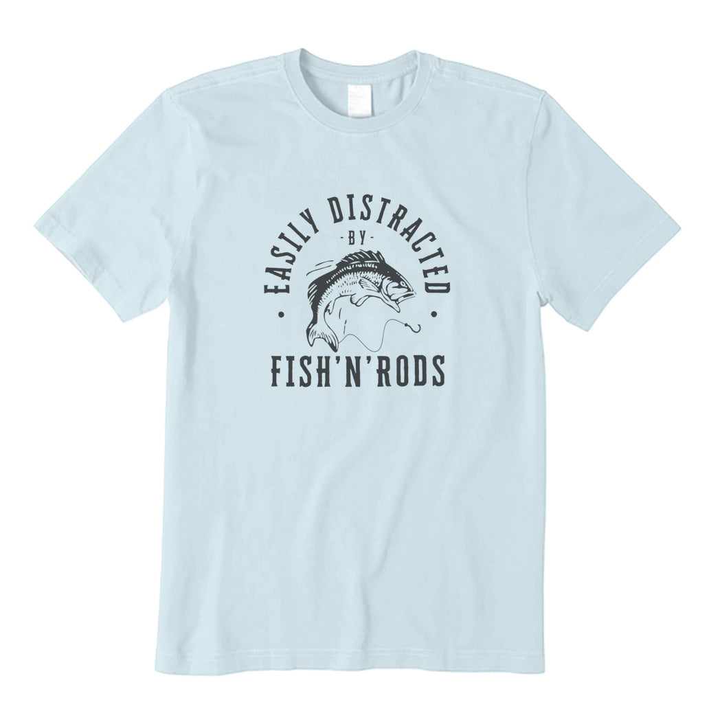 Easily Distracted By Fishing Rods T-Shirt