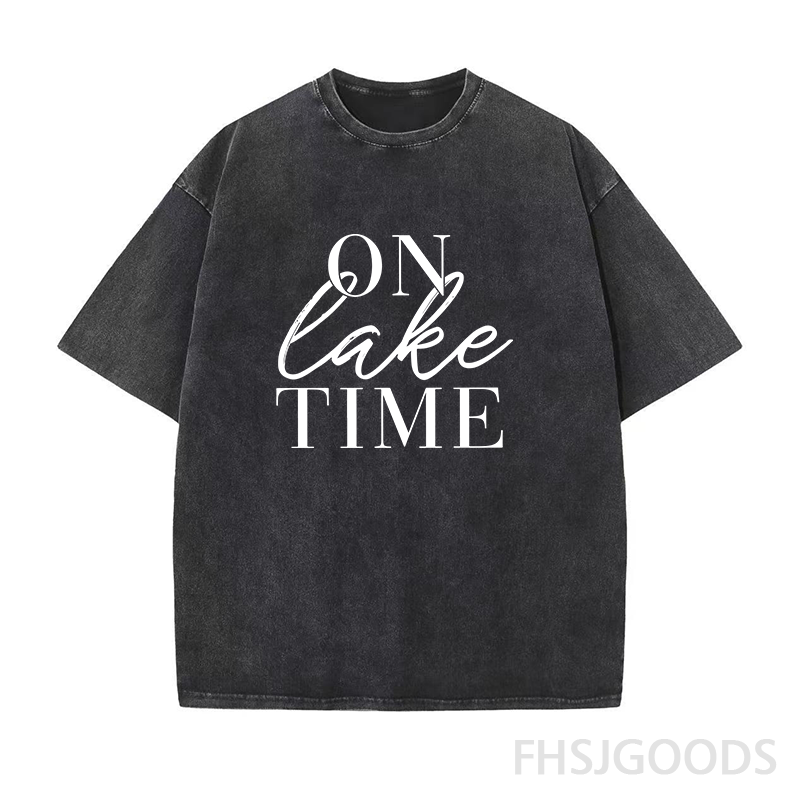 On Lake Time Unisex Distressed T-Shirt