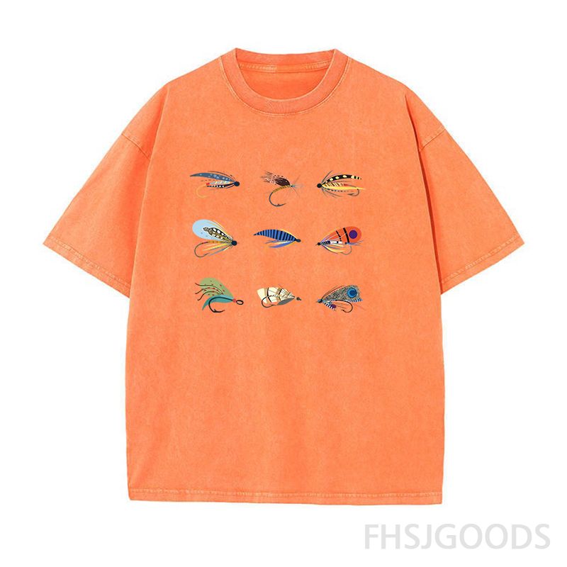 Trout Flies Unisex Distressed T-Shirt