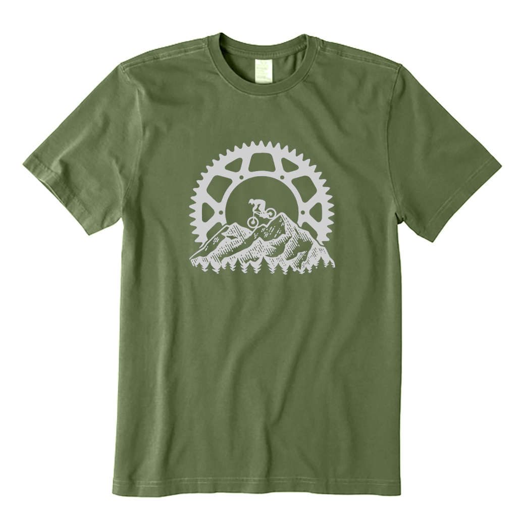 Mountain Bike Gear & Peaks Cycling T-shirt
