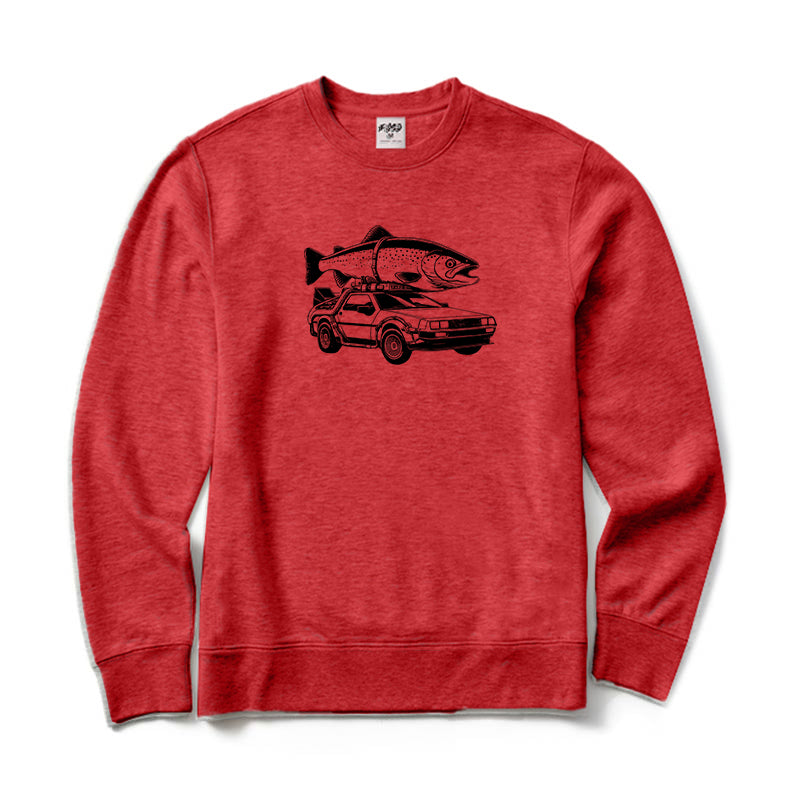 Moving A Big Trout Crewneck Sweatshirt