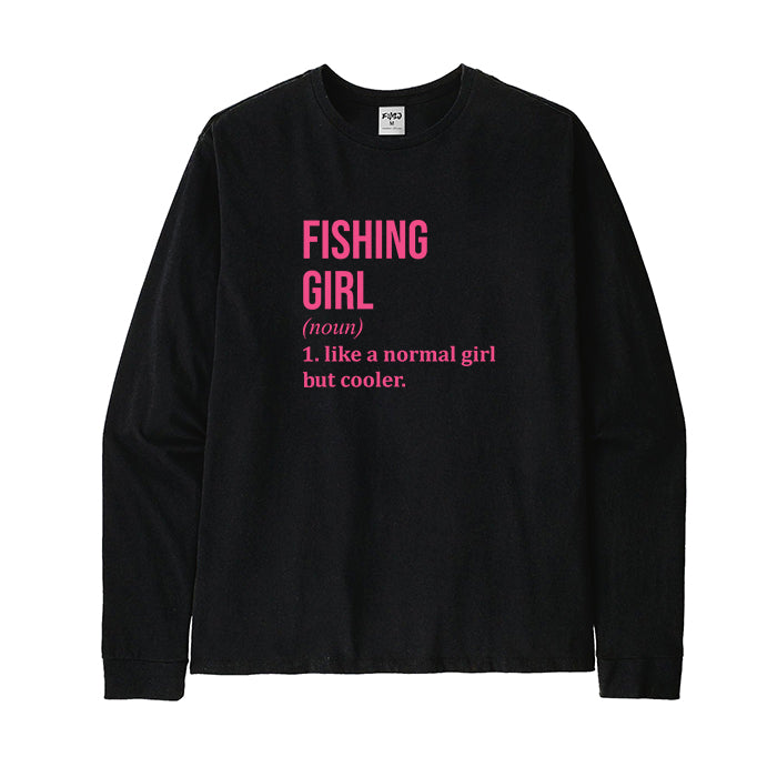 Fishing Girl Definition Long Sleeve T-shirt