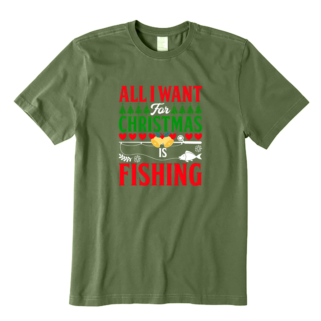 All I Want For Christmas Is Fishing T-Shirt