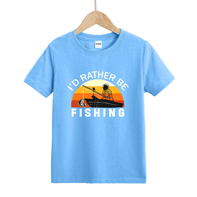 I'd Rather Be Fishing Kid's T-Shirts