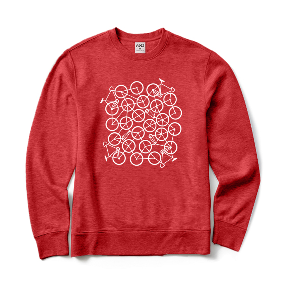 Minimalist Road Bike Graphic Crewneck Sweatshirt