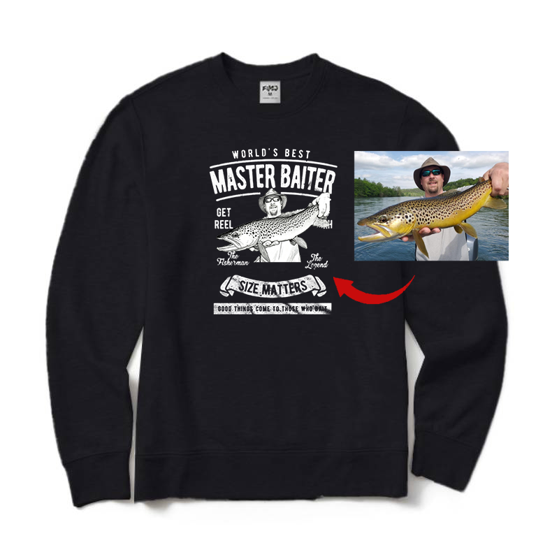 Personalized World's Best Master Baiter Crewneck Sweatshirt