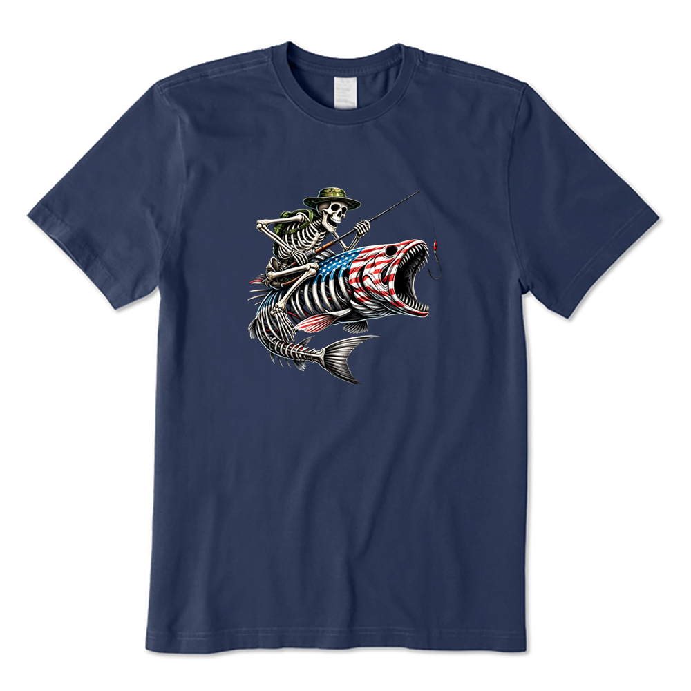 Funny Fishing Skeleton T-Shirt
