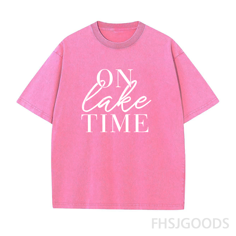 On Lake Time Unisex Distressed T-Shirt