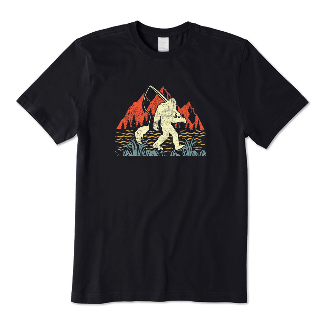 Sasquatch Go Fishing T-Shirt