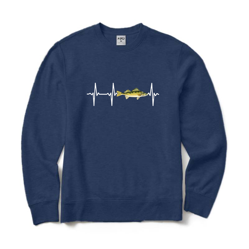 Walleye Heartbeat Crewneck Sweatshirt