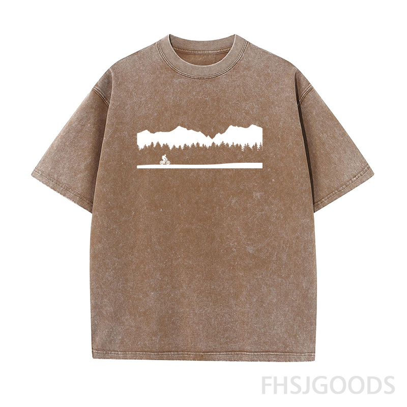 Mountain Bike Unisex Distressed T-Shirt