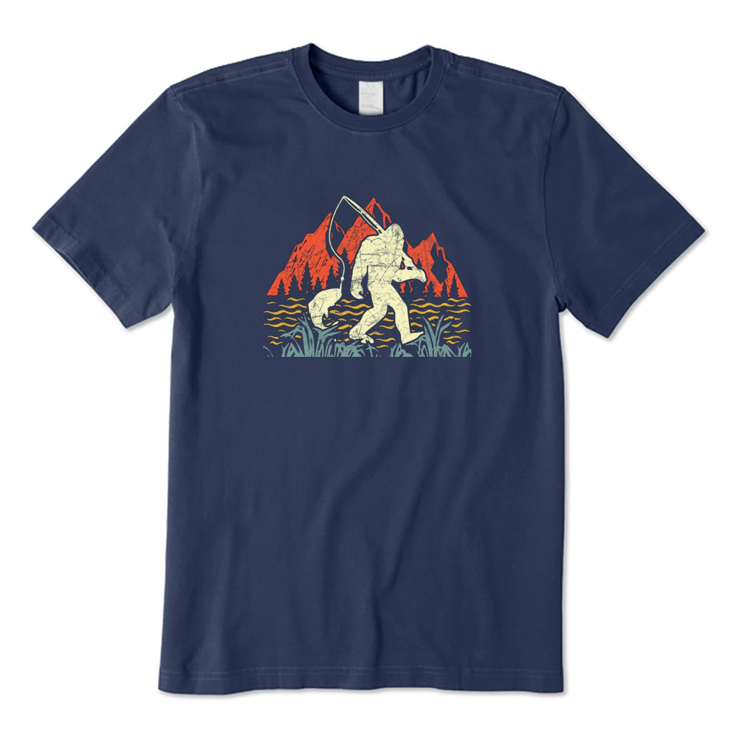 Sasquatch Go Fishing T-Shirt