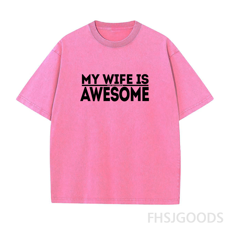 My Wife Is Okay Fishing Is AWESOME Unisex Distressed T-Shirt