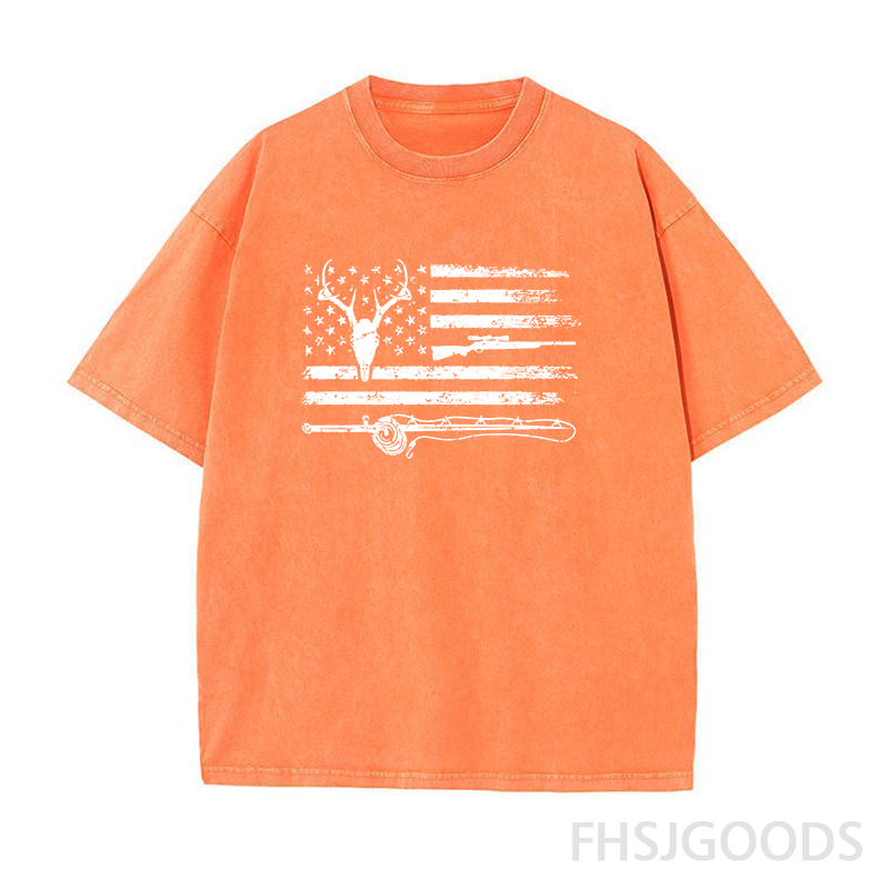 Hunting and Fishing Flag Unisex Distressed T-Shirt