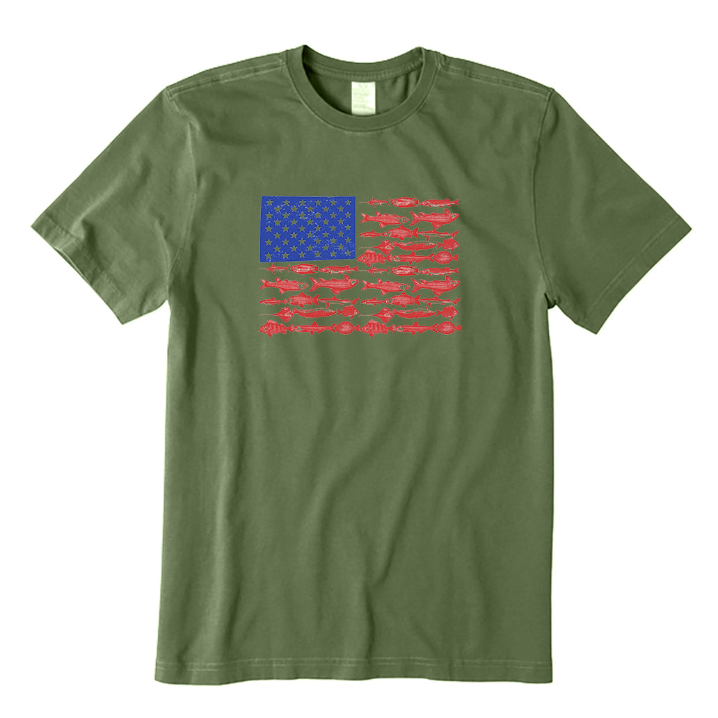 American Flag Fishing T-Shirt