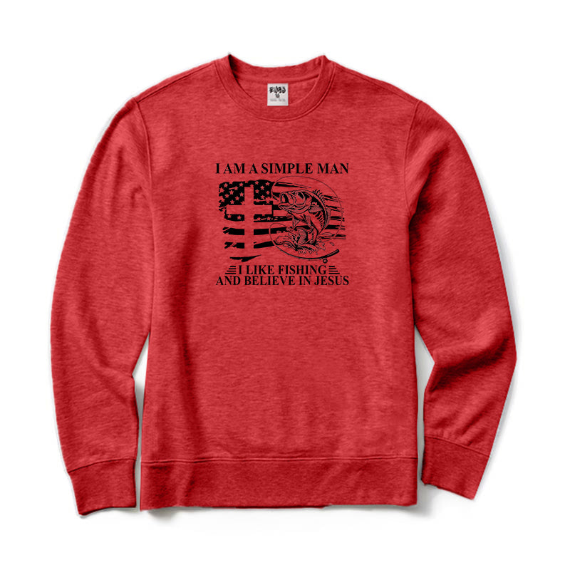 I Like Fishing And Believe In Jesus Crewneck Sweatshirt