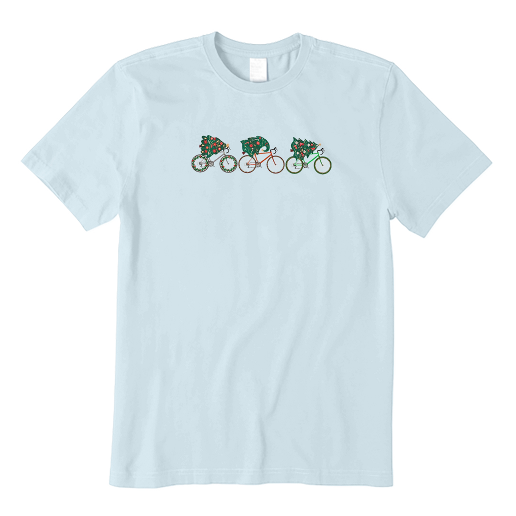 Christmas Tree Riding A Bike T-Shirt